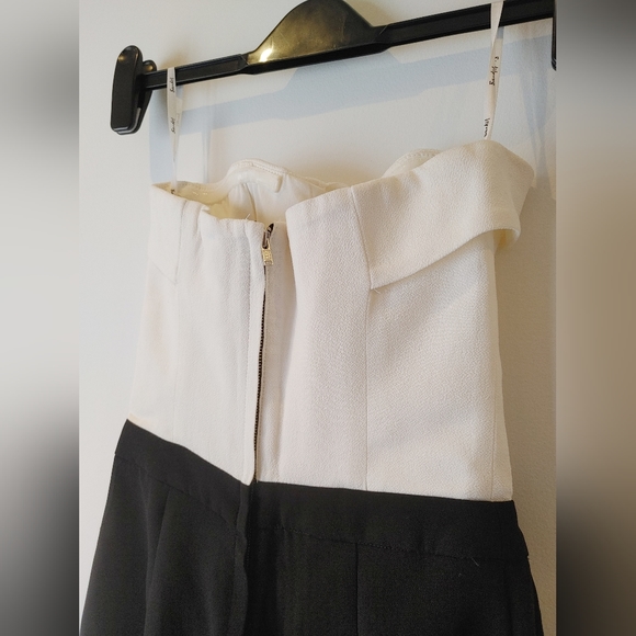 Bardot Strapless Black and White Jumpsuit Size US 2/ xxs - Picture 5 of 8